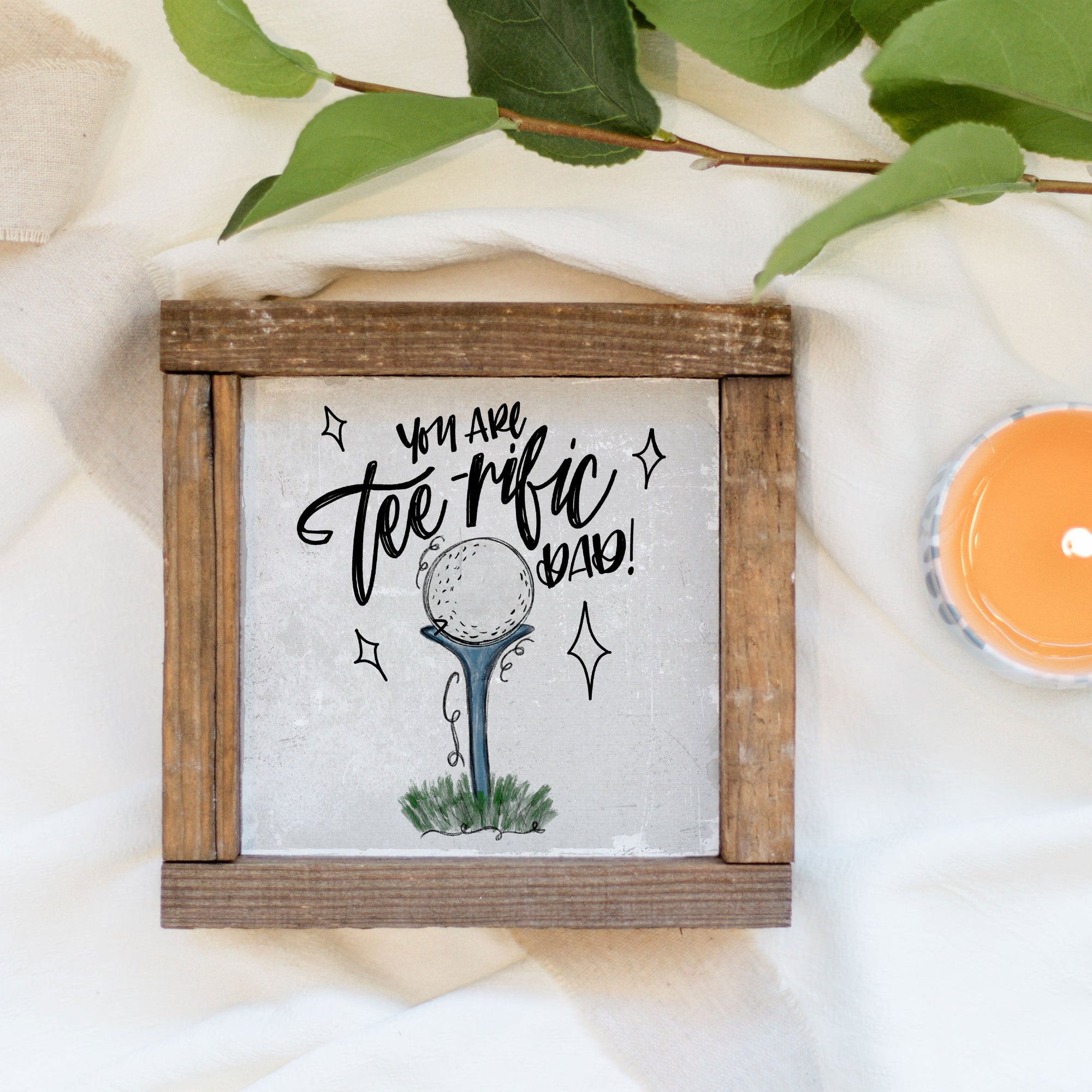 Front View. Tee-Rific Dad | Father's Day | Wooden Signs Decor The WAREHOUSE Studio 
