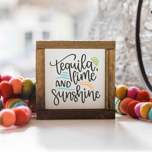Front View. Tequila Lime | Sea Sign | Beach House | Small Sign Decor The WAREHOUSE Studio 