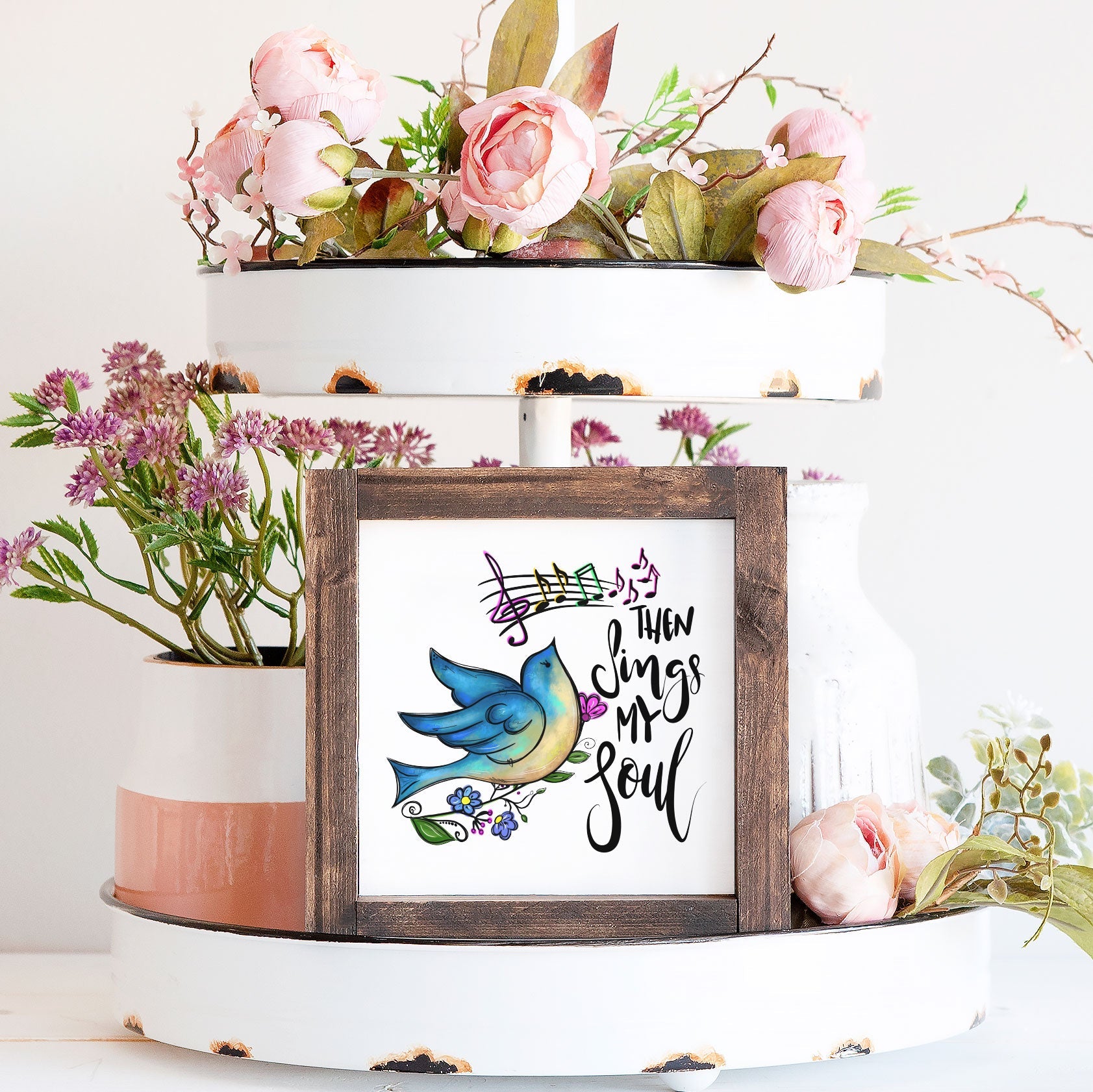 Front View. Then Sings My Soul | Hymn Sign | Scripture Sign | Small Sign Decor The WAREHOUSE Studio 