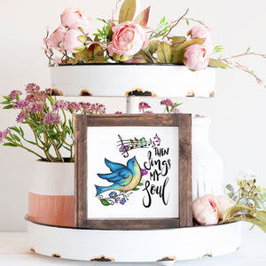 Front View. Then Sings My Soul | Hymn Sign | Scripture Sign | Small Sign Decor The WAREHOUSE Studio 
