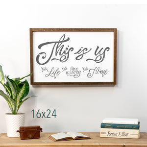 16x24 Size . This is Us Sign | Family Sign | Large Sign | Rustic Sign Wood Signs The WAREHOUSE Studio 