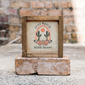 Front View. Western Decor | Boho | Wooden Signs | Small Sign Decor The WAREHOUSE Studio 