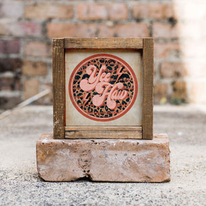 Front View. Western Decor | Boho | Yea Haw | Wooden Signs | Small Sign Decor The WAREHOUSE Studio 
